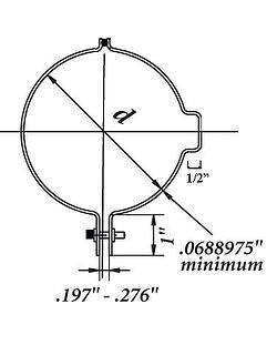 Copper Downspout Mounting Bracket | 3" and 4" Diameter