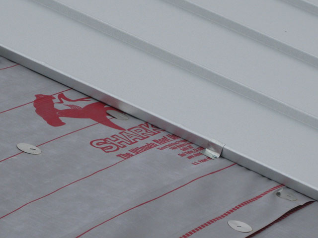Sharkskin Comp Underlayment under metal