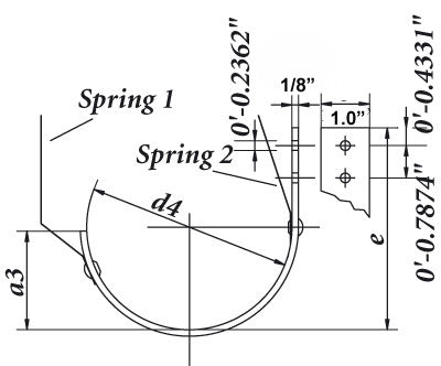 World Gutter Copper Fixed Mount Standard Diagram