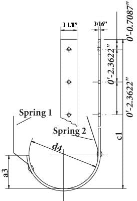 World Gutter Copper Roof Mount Heavy Duty diagram