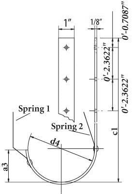 World Gutter Copper Roof Mount Standard diagram