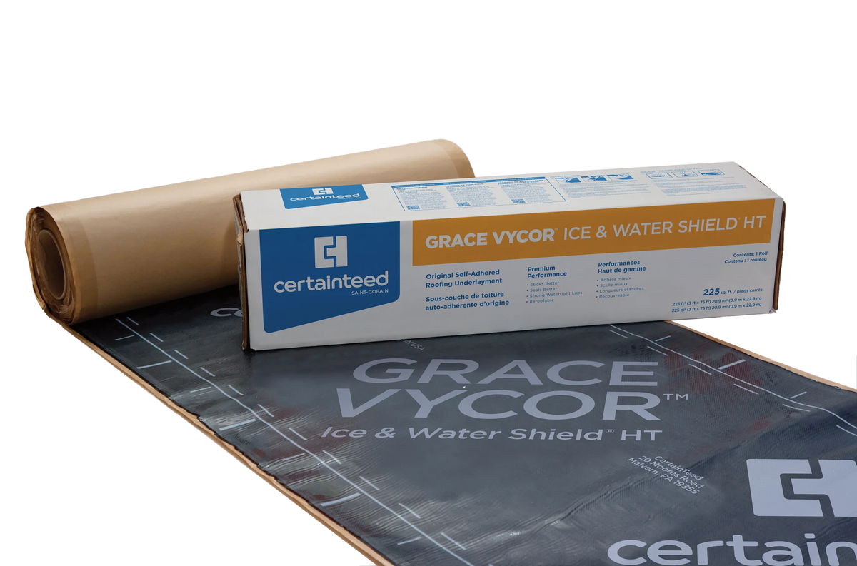 Grace Vycor Ice and Water Shield HT | Underlayment | 225 sqft/roll ...