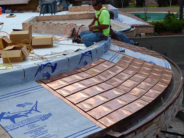Sharkskin Ultra Underlayment with a copper roof